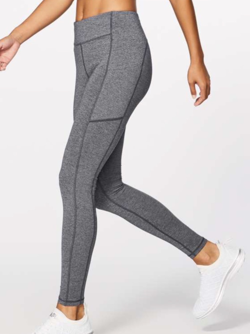 Lululemon Speed Up Tight *28" Leggings Heathered Black Gray Size 8